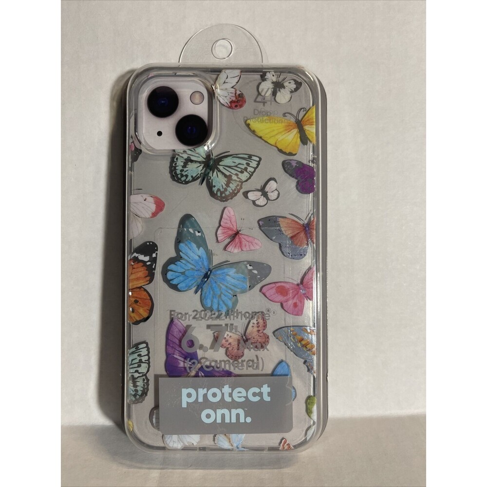 Protect onn Clear Gel Phone Case for Apple iPhone 14/6.7” Max (2 Camera)NEW